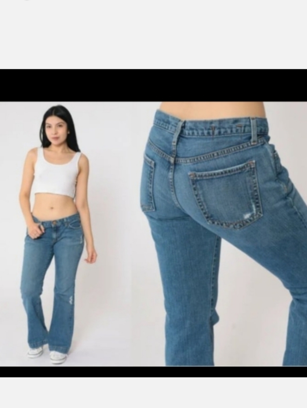 Women's vintage 90s  y2k flare jeans size S/M